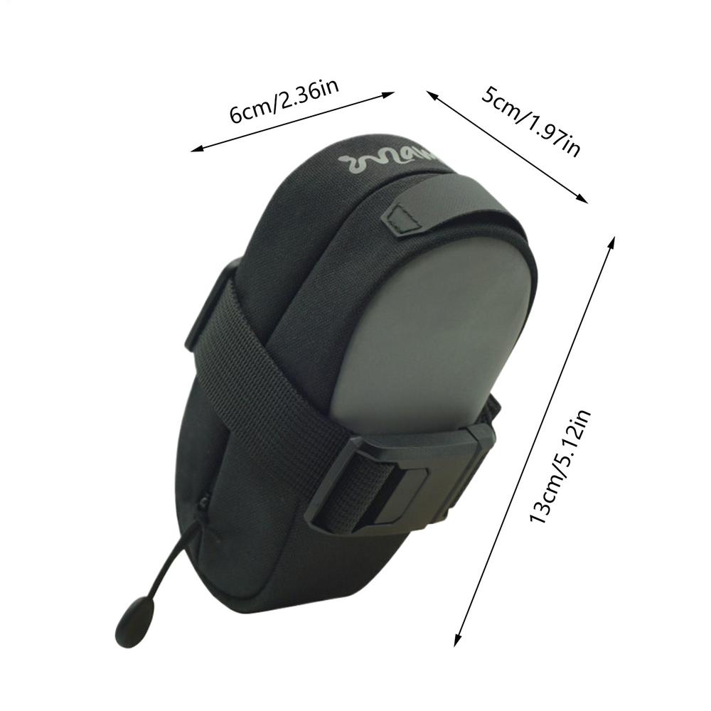 

Bicycle Saddle Bag Lightweight Portable Multi function Compact Magnetic Buckle Cycling Bag With Zippe outdoor Bike Accessories чорний