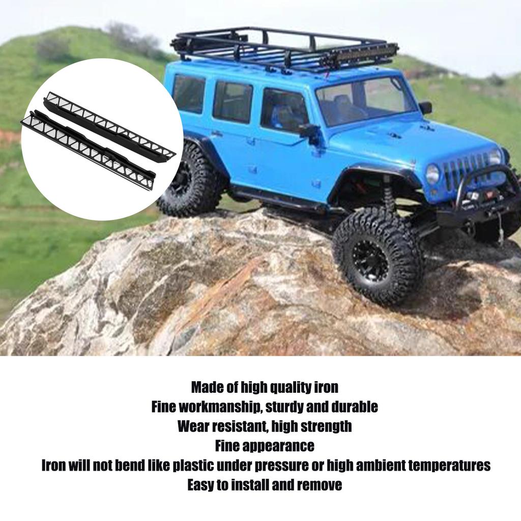 RC Car Rock Sliders High Simulation Aluminium Alloy Professional Metal Side Pedal Step for   SCX6 1Celsius6   10.4in