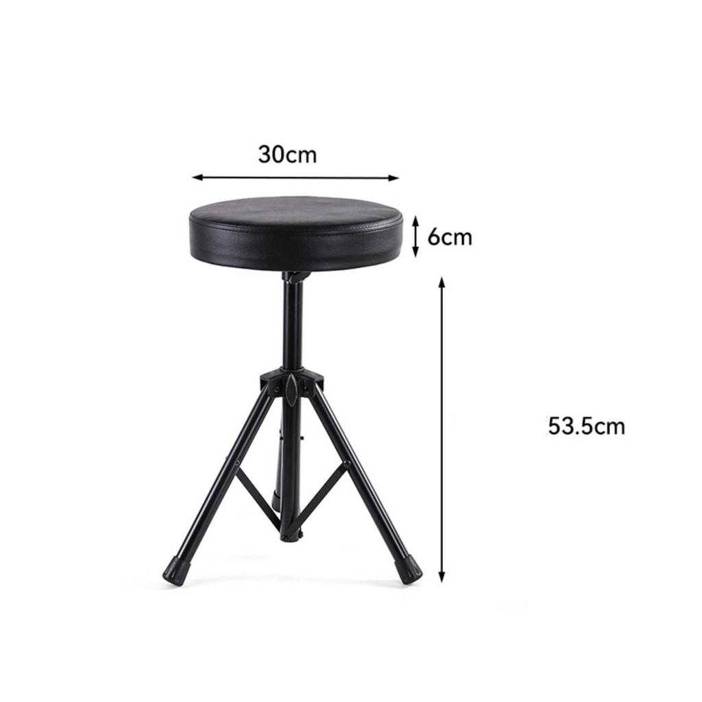 Adjustable Drum Stool Supportive with Padded Seat Stable for Drummers, Artists, Drumming