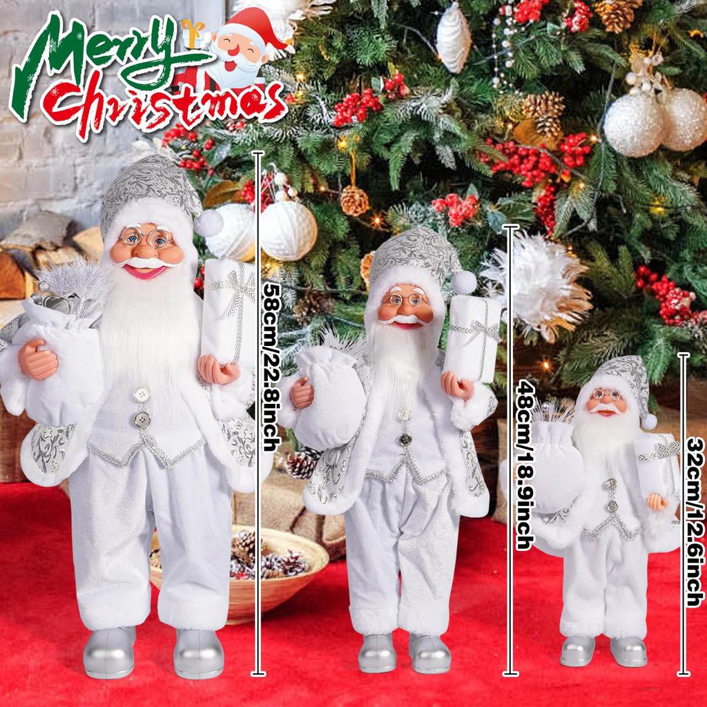 Muñeco de Papá Noel de pie de 12" | Decoración y Regalo de Navidad