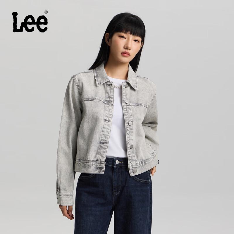 Женская джинсовая куртка Lee светло-серого цвета XS