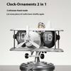 Time Flyer Flip Clock Desktop Automatic Mechanical Clock Decorative Aircraft Shaped Table Clock
