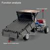 1:32 Agricultural Walking Tractor Miniature Model Alloy Diecast Alloy Car Toys Baffle Can Be Opened Sound Light Vehice Kids Gift