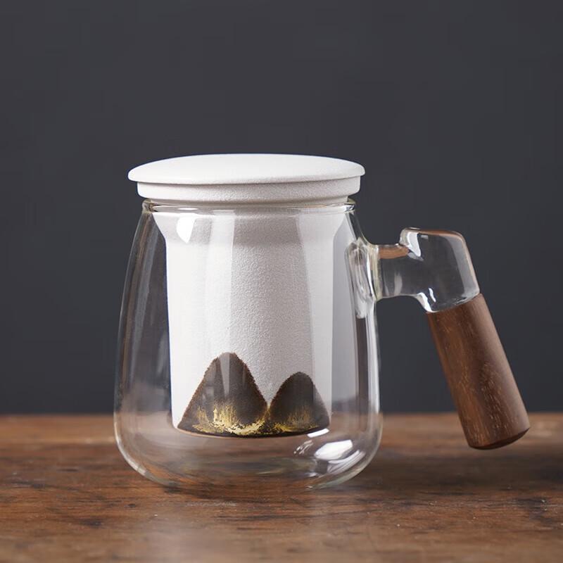 Wushiyuan Pinshan Glass Teacup with Ceramic Infuser