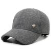 Middle-Aged Autumn Winter Hat Men's Velvet Thick Cap Outdoor Warm Cold-Proof Baseball Cap