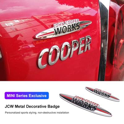JCW Metal Badge Car Trunk Label Stickers Decorative Accessories For MINI One Cooper JCW Countryman Clubman Cabrio Paceman Coupe