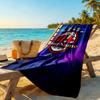 Ac Milan Customize Text Beach Towel High Absorbency & Quick-Dry Suitable for Swimming Gym Camping Yoga Vacation