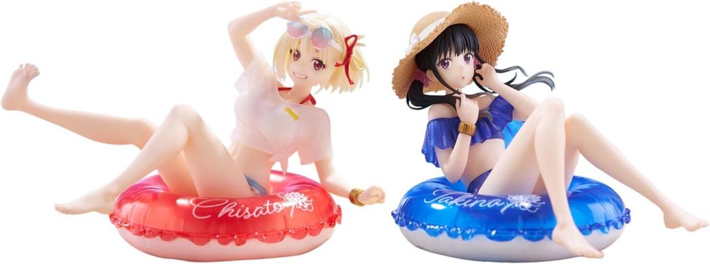 Nishikigi Chisoku & Inoue Takina Figures, Licorice Recoil Aqua Float Girls, Approx. 10cm, Set of 2