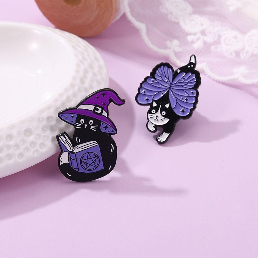 

Butterfly Zinc Zinc Alloy Book Fashion Jewelry Women Cat Brooch Clothing Accessory Korean Style Brooch A