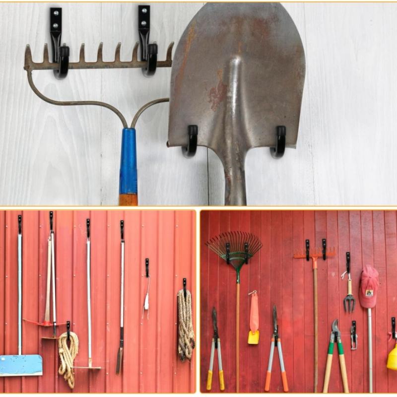 6Pcs Garage Organization and Storage Hook for Tool Coat Backpack Bag,Large Utility J Hooks,Wall Mount Hanges for Outdoor Indoor