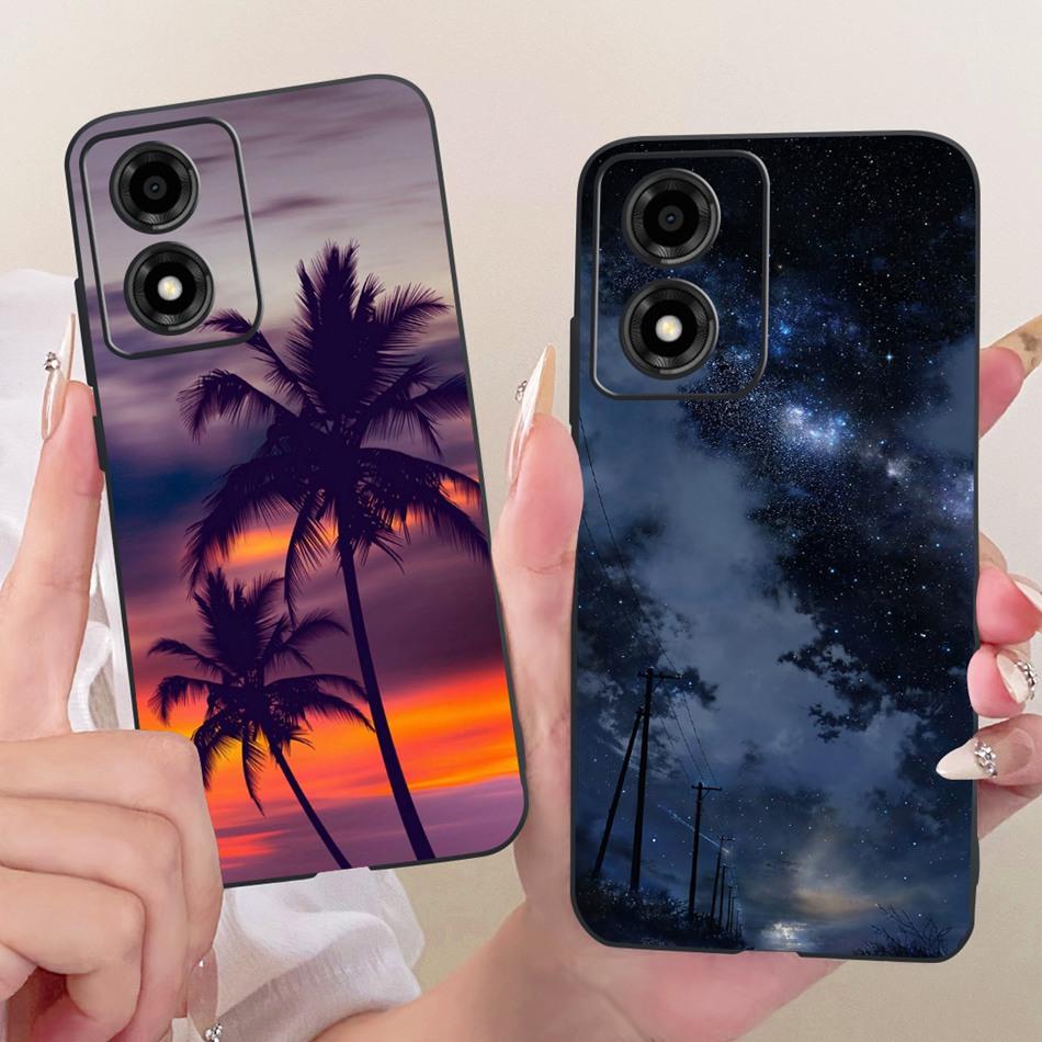 Pour Motorola Moto E14 Coque de téléphone motif Dragon Tigre Cool Pour Moto E14 Pare-chocs Souples en Silicone Noir
