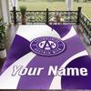 Custom Text Printed Rug Austria Wien FC Non Slip Floor Carpet For Home Room Decor