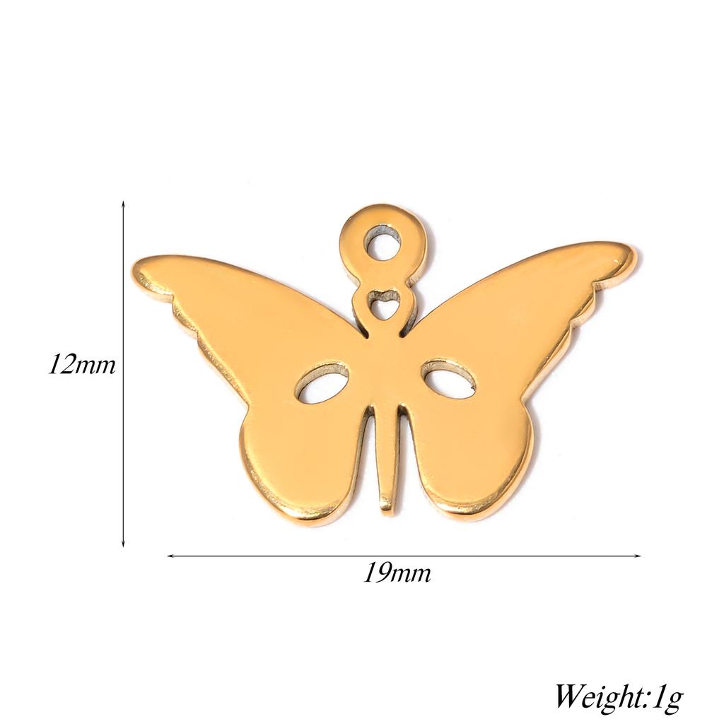 20pcs/lot Butterfly Heart David Star Angel Family Charms Stainless Steel Pendants Jewelry Making DIY Handmade Craft Wholesale