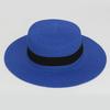 Color Square 20 Buckle Round Straw Hat Summer Travel Sunshade Cap Breathable