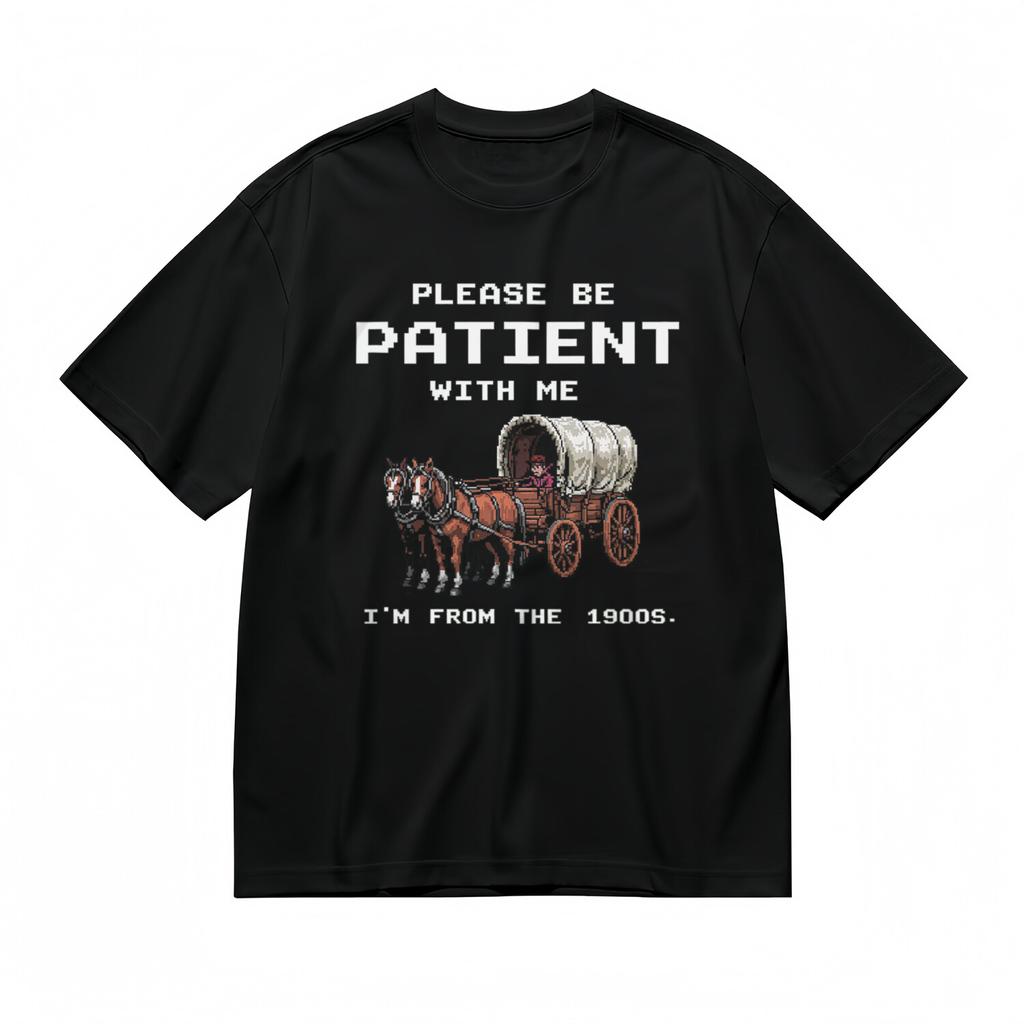 Women's Classic T-Shirt Mens Womens Tees Top Horse Carriage Historical Humor Printed 100% Cotton Tee