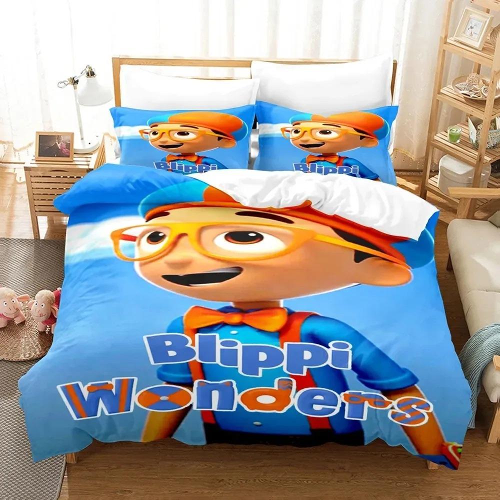 Blipi Wonders 3D Printed Duvet Case Pillowcase Bedding Set Twin Full Queen King Size for Kids Bedroom Decor