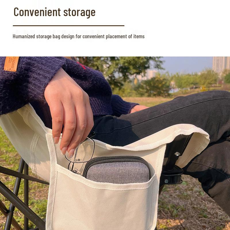 Portable Outdoor Metal Moon Chair for Camping and Picnics