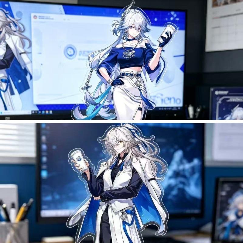 2Pcs New Honkai: Star Rail Series Full Body Stand Toy Cartoon Game Character Creativity Exquisite Printing Acrylic Stand Gift