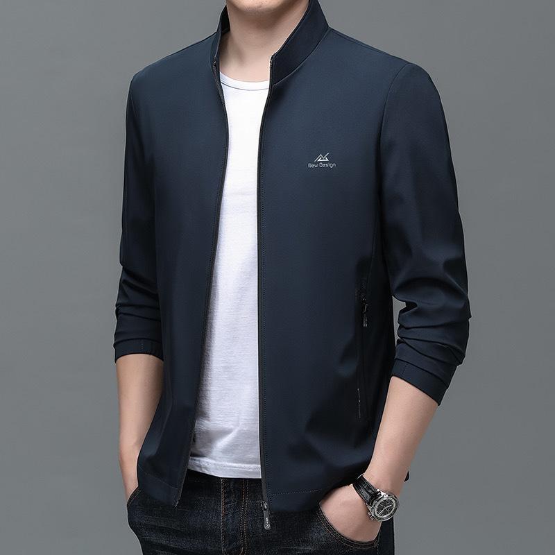 Spring Young Men's Jacket Men's Autumn and Winter New Middle-aged Korean Style Baseball Collar Casual Jacket