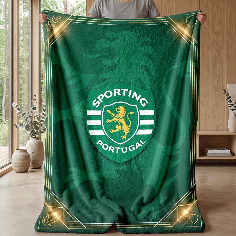 Coperta in pile di flanella morbida FC Sporting CP Leggera Accogliente Calda Coperta da divano letto Decorazione per la casa