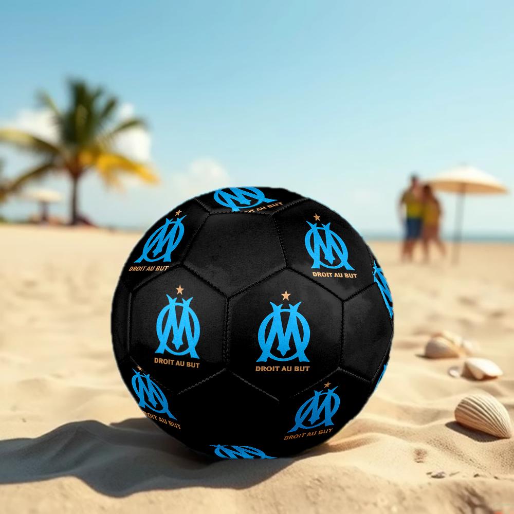 Pallone da Calcio Olympique de Marseille, colorato, adatto a tutte le età, cucito a macchina, materiale PVC, qualità da competizione, durevole e ad alto rimbalzo