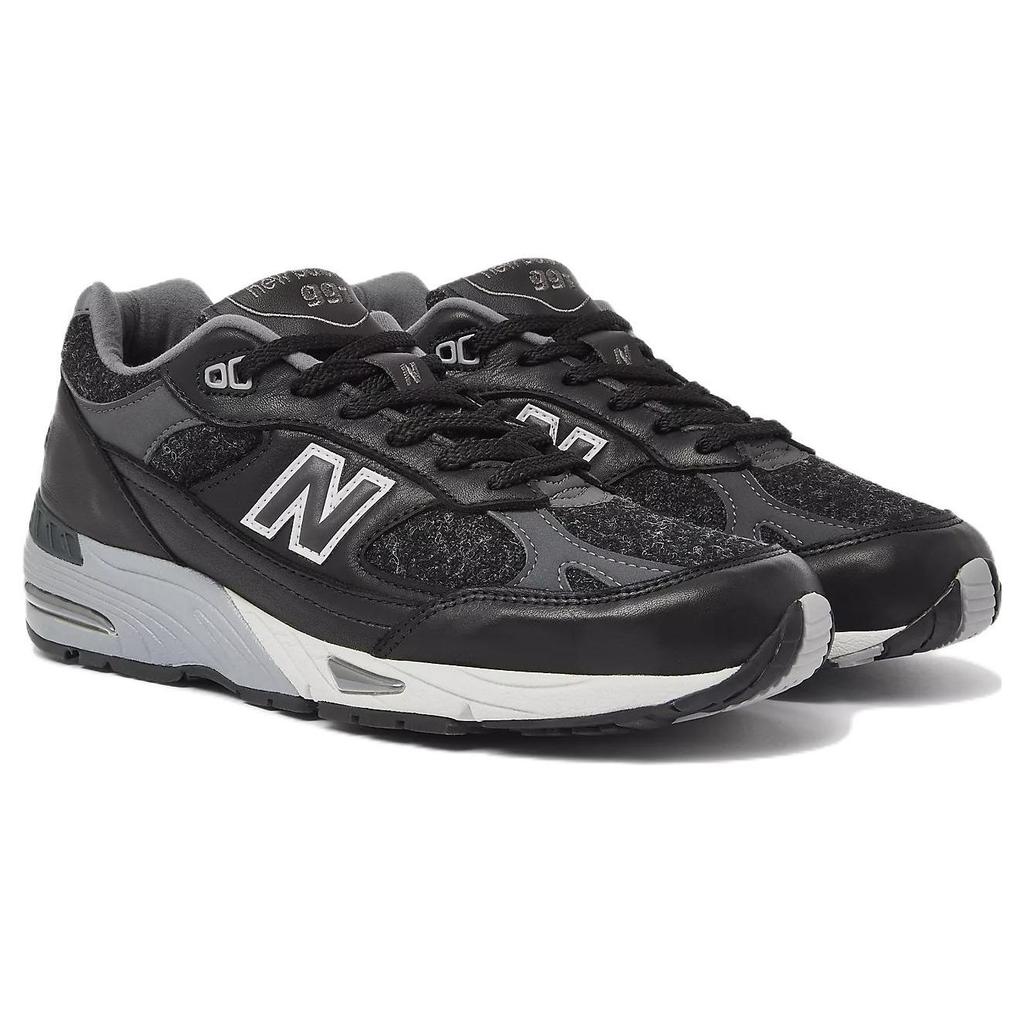 New Balance 991 Made In England Harris Tweed Men Sneakers Black Magnet Smoked-Pearl M991DJ