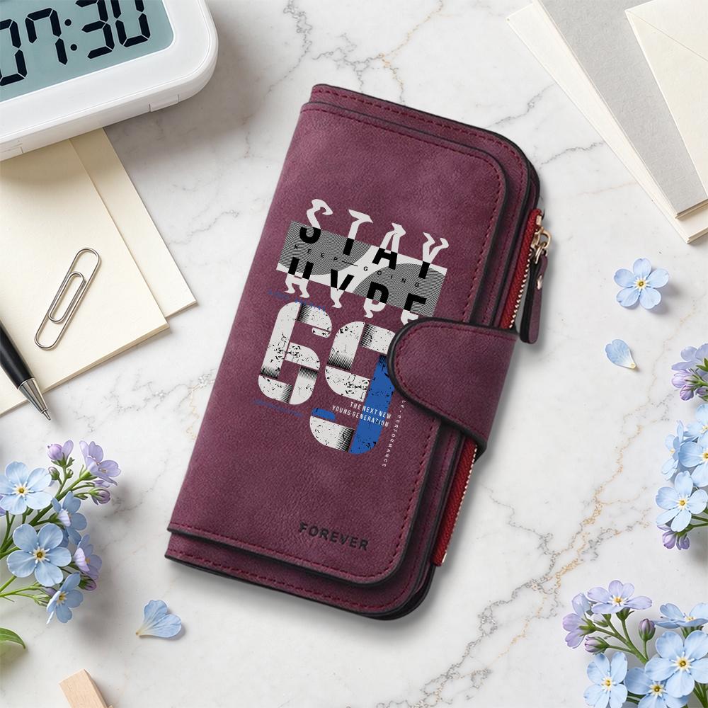 Stylish Printed Long Wallet Casual Multi Card Storage Portable Fashion Purse for Daily Use