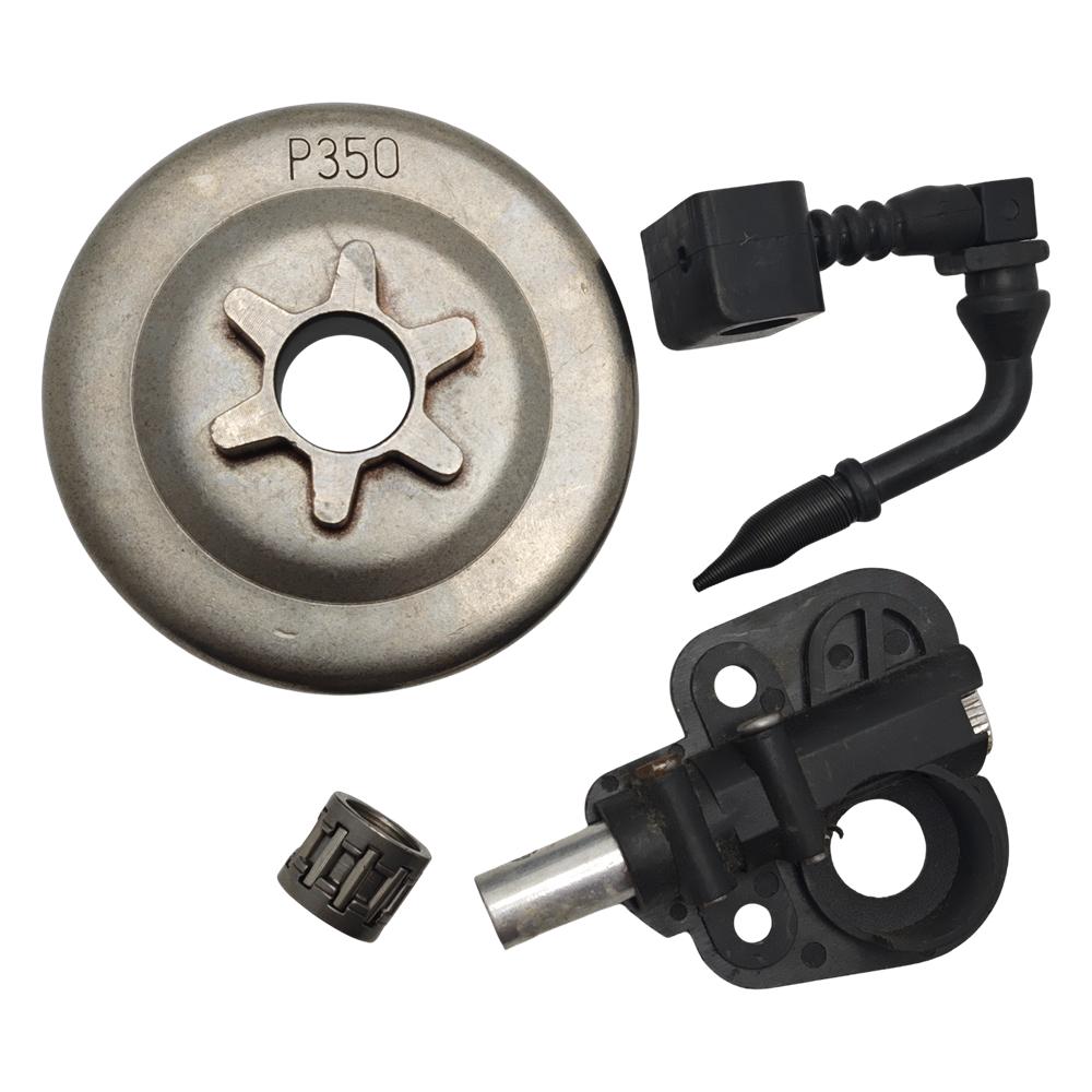 3/8" Clutch Drum Sprocket Oil Pump Kit for Partner 350 351 352 370 371 390 420 Chainsaw Replacement Part 530047061 530071259