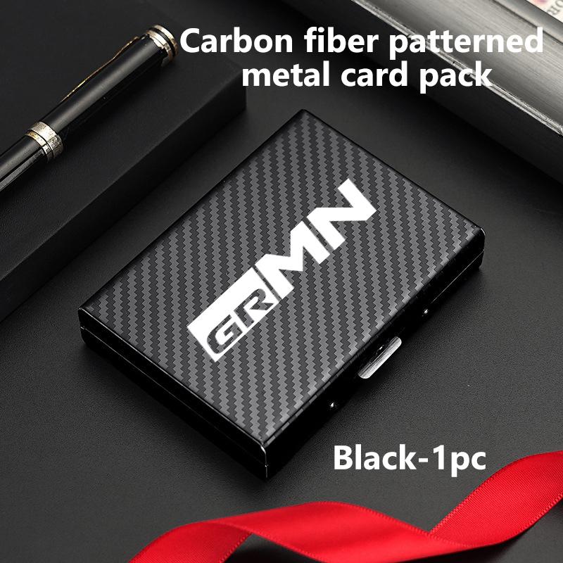 

Men Card Holder RFID Blocking Metal Slim Wallet Anti-scan Credit Card Holder For Toyota GRsport Yaris Corolla Rav4 CHR Auris