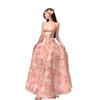 Sommer Neues Jacquard Chiffon Trägerkleid Meeresurlaub Gefühl Schmale Taille Langes Kleid Damen