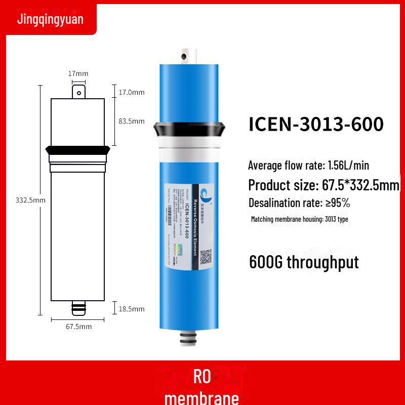 Universal RO Membrane Water Purifier Filter, 75g/100g/400g, for Direct Drinking