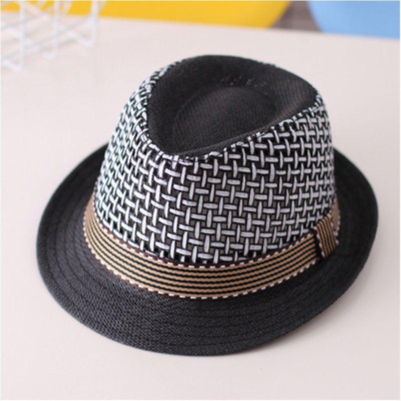 Summer sun hat men's seaside beach sunshade sunscreen jazz hat youth straw hat fishing hollow breathable top hat women