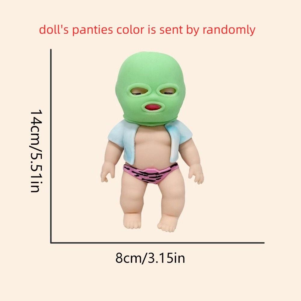 Sensory Toy Cartoon Fidget Toy Silicone Pinch Decompression Toy Masked Doll Squeeze Toy  Funny Toys