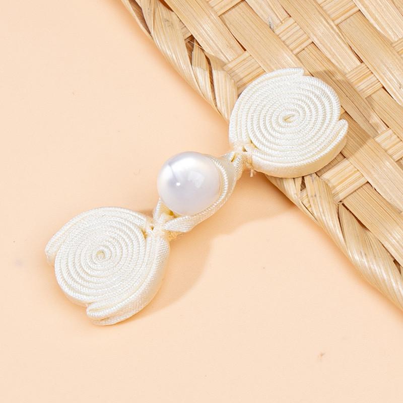 10pcs Jade Bead Flower Bud Frog Buttons Handmade Knot Closures for Qipao,Hanfu Tang Suit,Traditional Sew-On Garment Accessories