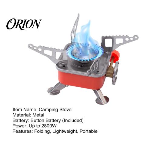 Lightweight Backpacking Stove Portable Outdoor Camping Stove, 2800W Adjustable Foldable Square Camp High Power Picnic Cooker Gas Burner for
