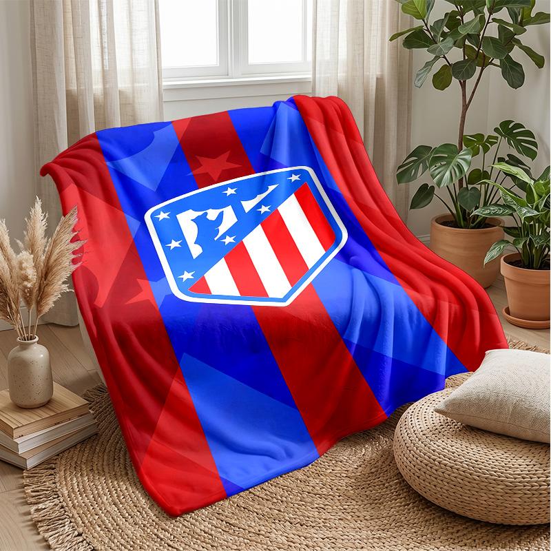 Atlético Madrid Theme blanket Soft Flannel Blanket Plush Throw Blanket Cozy Sofa Bed Blanket for Home Decor