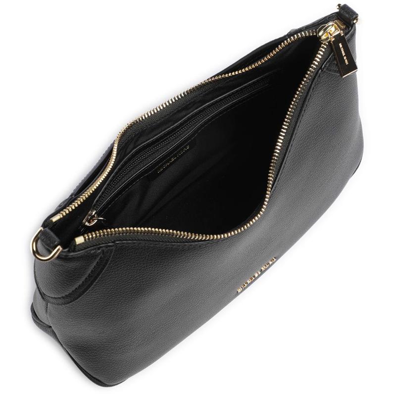 Michael Kors MK Jet Set Zip Closure Leather Shoulder Bag Medium Women shoulder bag Black 32S6GJ6W8L-BLACK