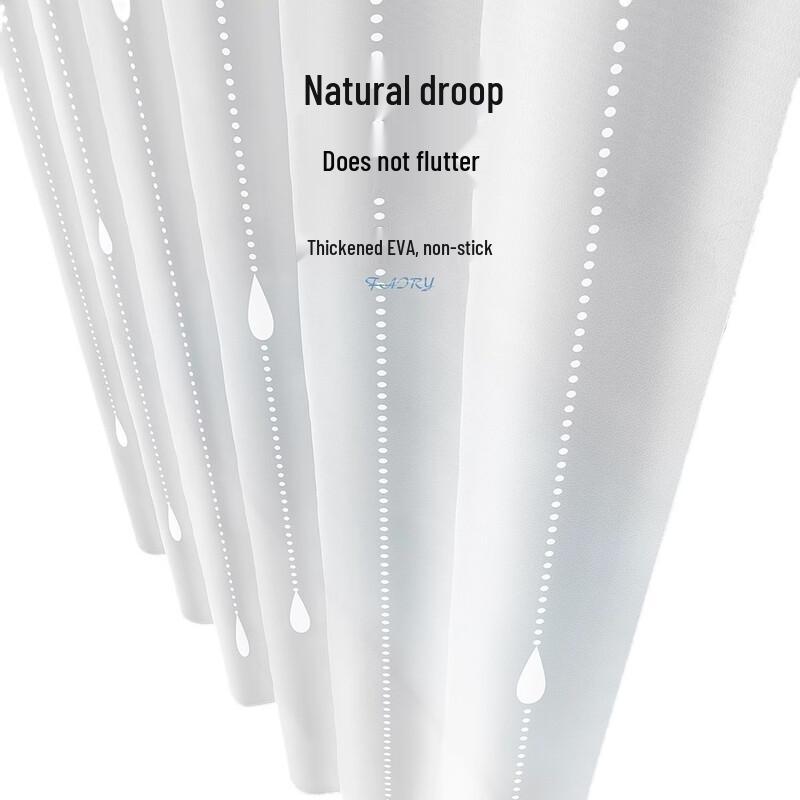 Hdun Frosted Silk PEVA Bathroom Shower Curtain