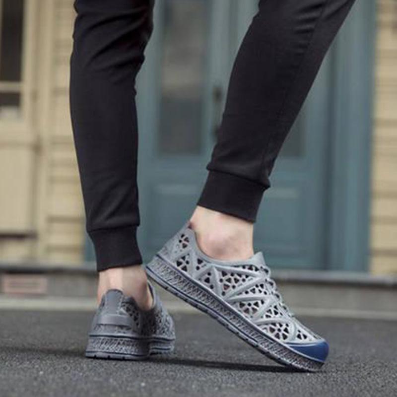 WTEMPO Herresandaler Sommer Myk Såle Lav Hæl Hul Blandet Farge Pustende Sklisikker Strandsko Tykk Såle EVA Ettstykke Plast Komfortabel Sandal