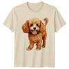Curly Fur Dog Illustration Dogs Animals Unisexs TShirt Unisexs Tee Graphic Unisex