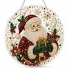 5D Diamond Painting Hanging Ornament Santa Claus Christmas Tree Decor Pendant with Chain Holiday Home Decoration