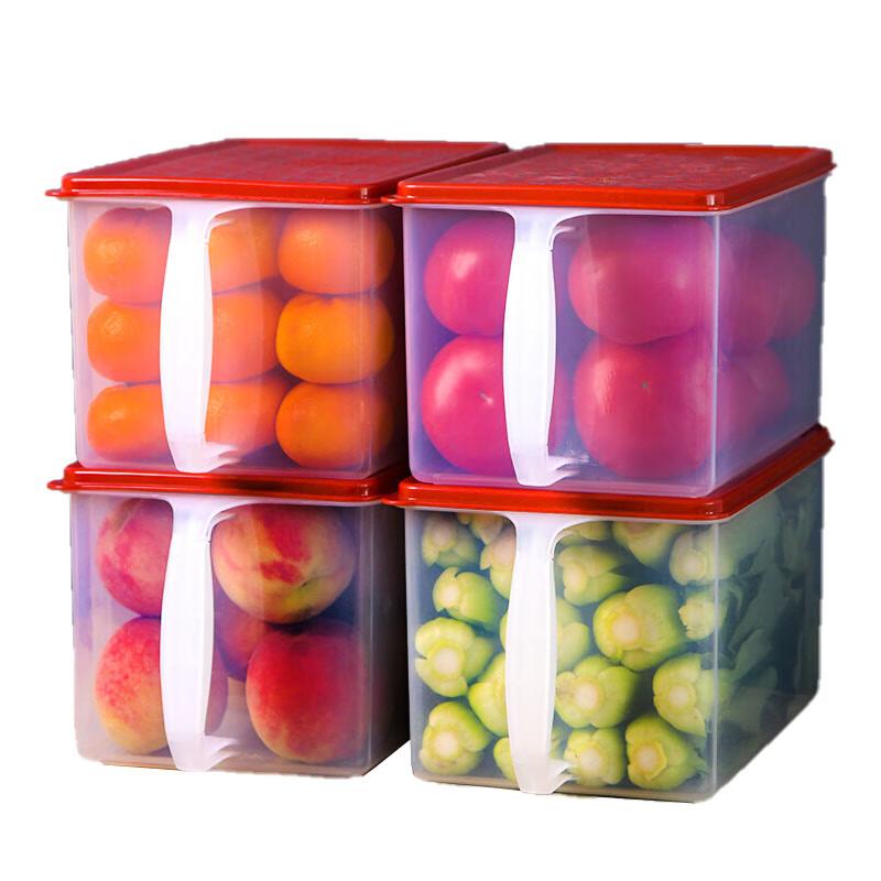 Xitianlong 6L Food-Grade Refrigerator Storage Boxes (4-Pack)