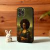 M-Mona L-Lisa Art Phone Case For iPhone17,16,15,14,13,12Plus,Pro Max,XS,5G Soft Silicone Black Cover