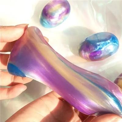 Magic Slime Kit 2-Pack Colorful Crystal Mud Starry Sky Jelly Slime DIY Toys Sensory Play Squishy Plasticine Colorful Egg Slime