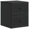 Wall Mounted Nightstand Black 33 X 34.5 X 40 Cm
