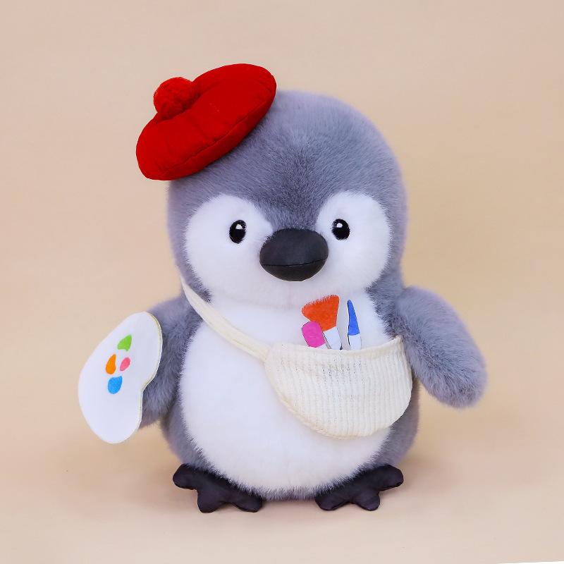 

New Cute Cute Shoulder Bag Little Penguin Simulated Plush Toy Doll Doll Doll Girl Birthday Gift 22cm