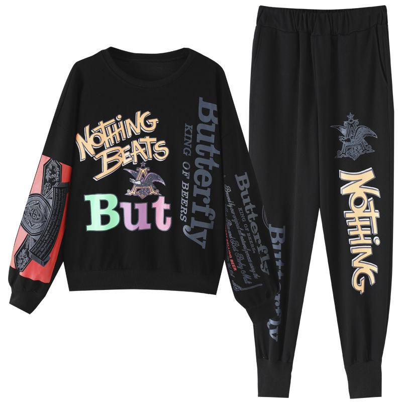 Treninguri casual de damă Primăvară Toamnă Trening Fashion Topuri și pantaloni largi cu mânecă lungă Set din 2 piese pentru femei