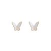 White Butterfly Drip Oil Ear Clips: Elegant, High-End, Exquisite, Non-Pierced, Light Luxury Earrings for Women