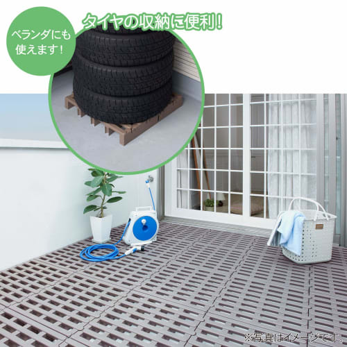 Belca Japanese-Made Slatted Pallet Set (2-Pack), 51.7cm Wide X 51.6cm Deep X 7.1cm High, Eco Brown, Moisture-Resistant, JP-BR2