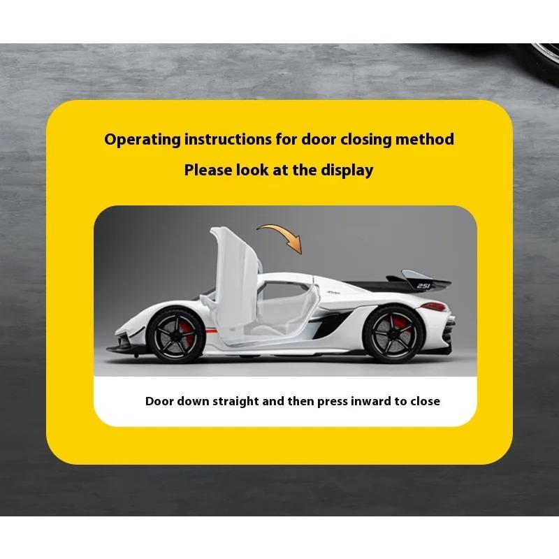 1/22 Koenigsegg Jesko Supercar Alloy Diecast Model Car Outdoor Display Products with High Simulation Collection Hobbies for Boyfriend Boys